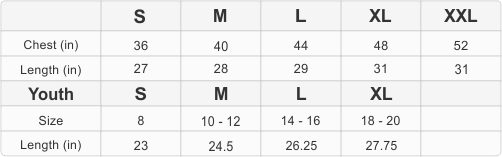 puma jersey size chart