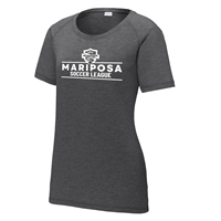 Mariposa Ladies Tri-Blend Wicking Tee Dark Grey